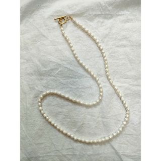 トゥデイフル(TODAYFUL)のlong pearlネックレス（stainless）(ネックレス)