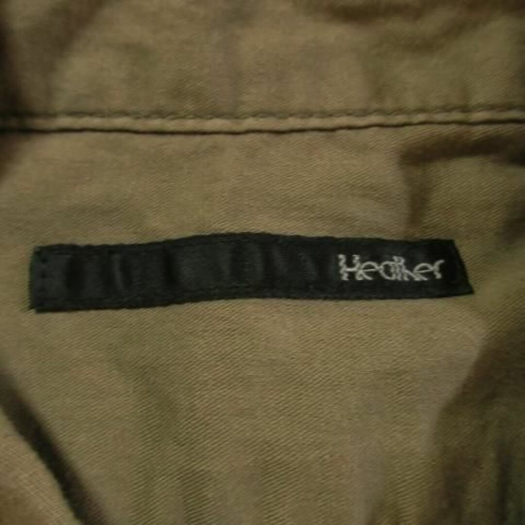 heather(ヘザー)のヘザー 長袖シャツ ワッペン 刺繍 F カーキ 210821MN13A レディースのトップス(シャツ/ブラウス(長袖/七分))の商品写真