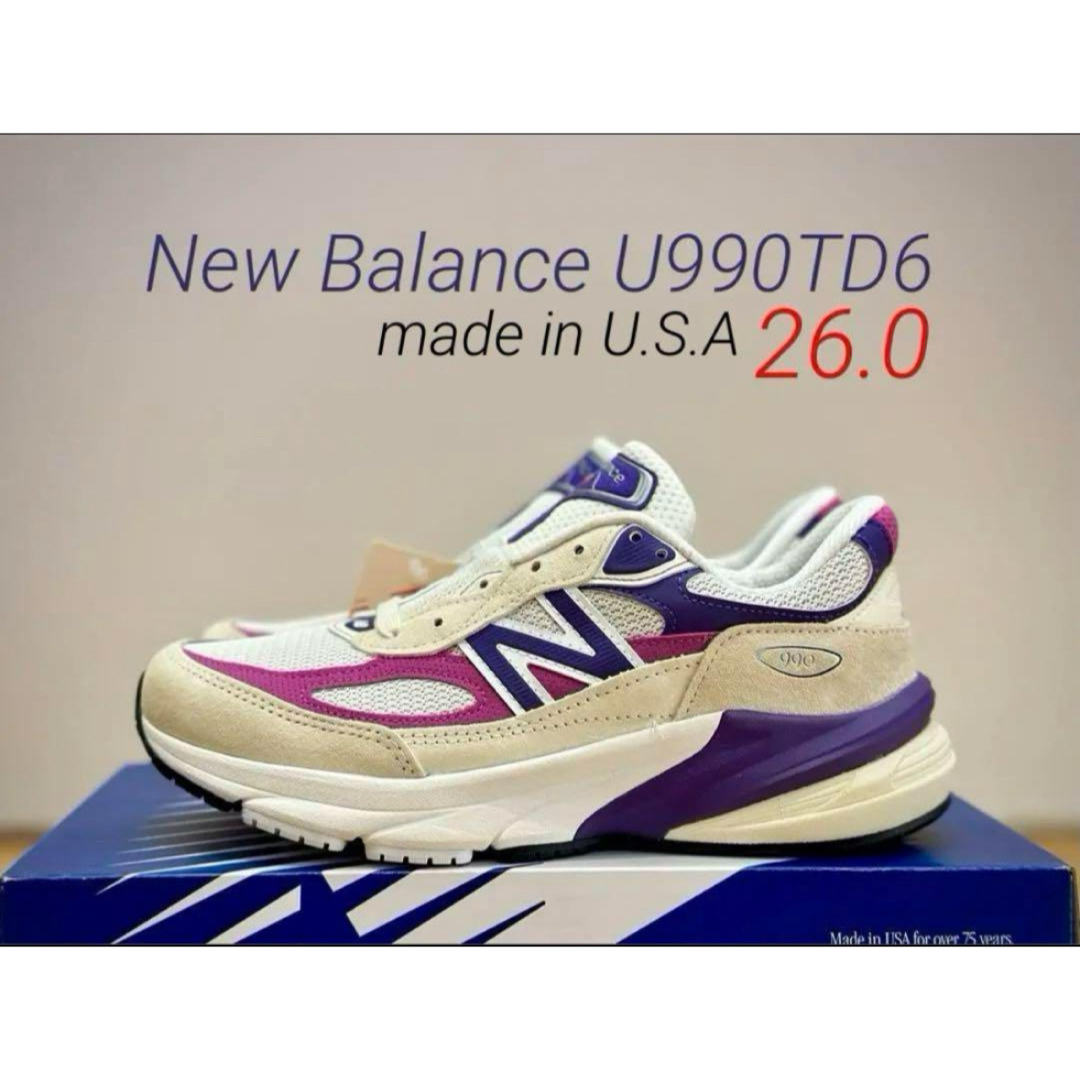 New Balance(ニューバランス)の人気モデル！New Balance U990TD6 26.0㎝ USA製 メンズの靴/シューズ(スニーカー)の商品写真