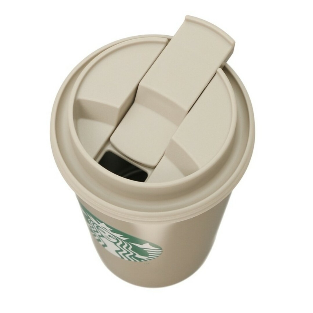 Starbucks(スターバックス)のレア【スターバックス】ステンレスTOGOカップタンブラーベージュ355ml インテリア/住まい/日用品のキッチン/食器(タンブラー)の商品写真