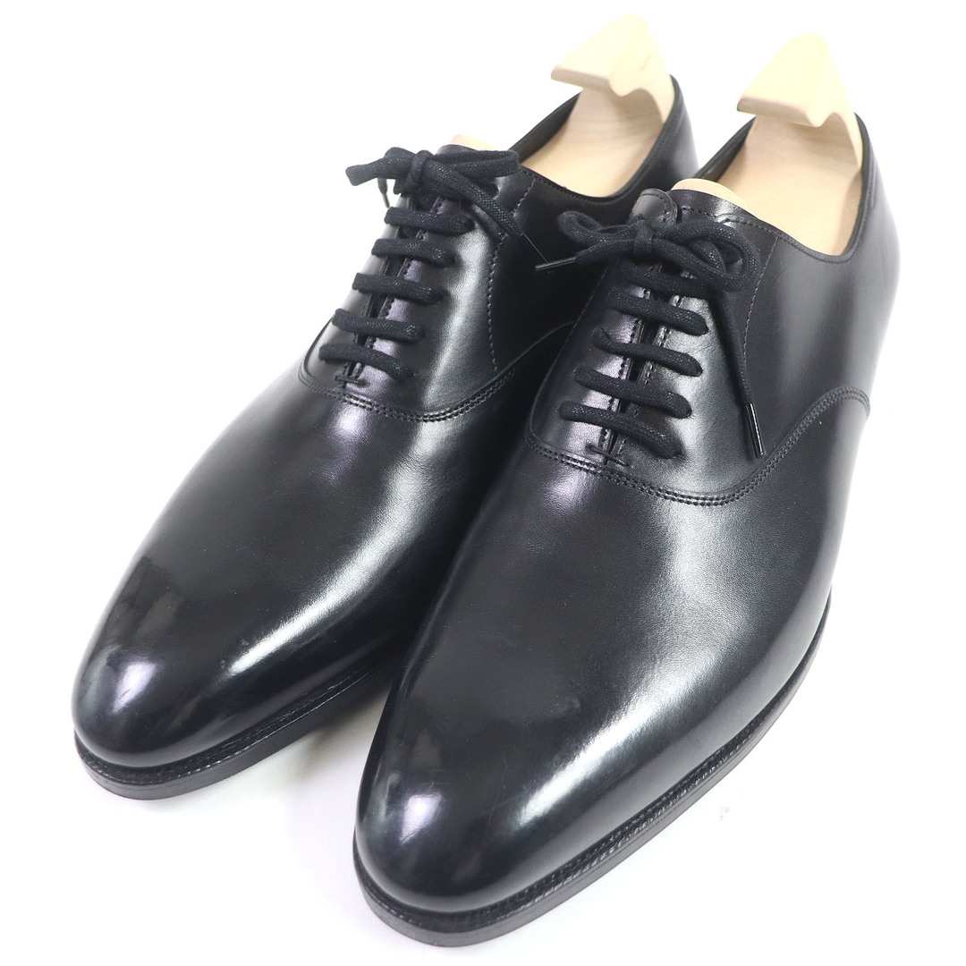 JOHN LOBB - 美品□John Lobb ジョンロブ SEATON 7000ラスト ホールカット プレーントゥ レザードレスシューズ ブラック 9 イングランド製 メンズ