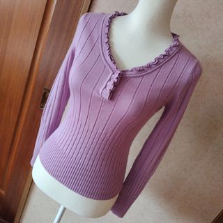 ニジュウサンク(23区)の使用☆23区♡WOOL100%フリルニットトップス(ニット/セーター)