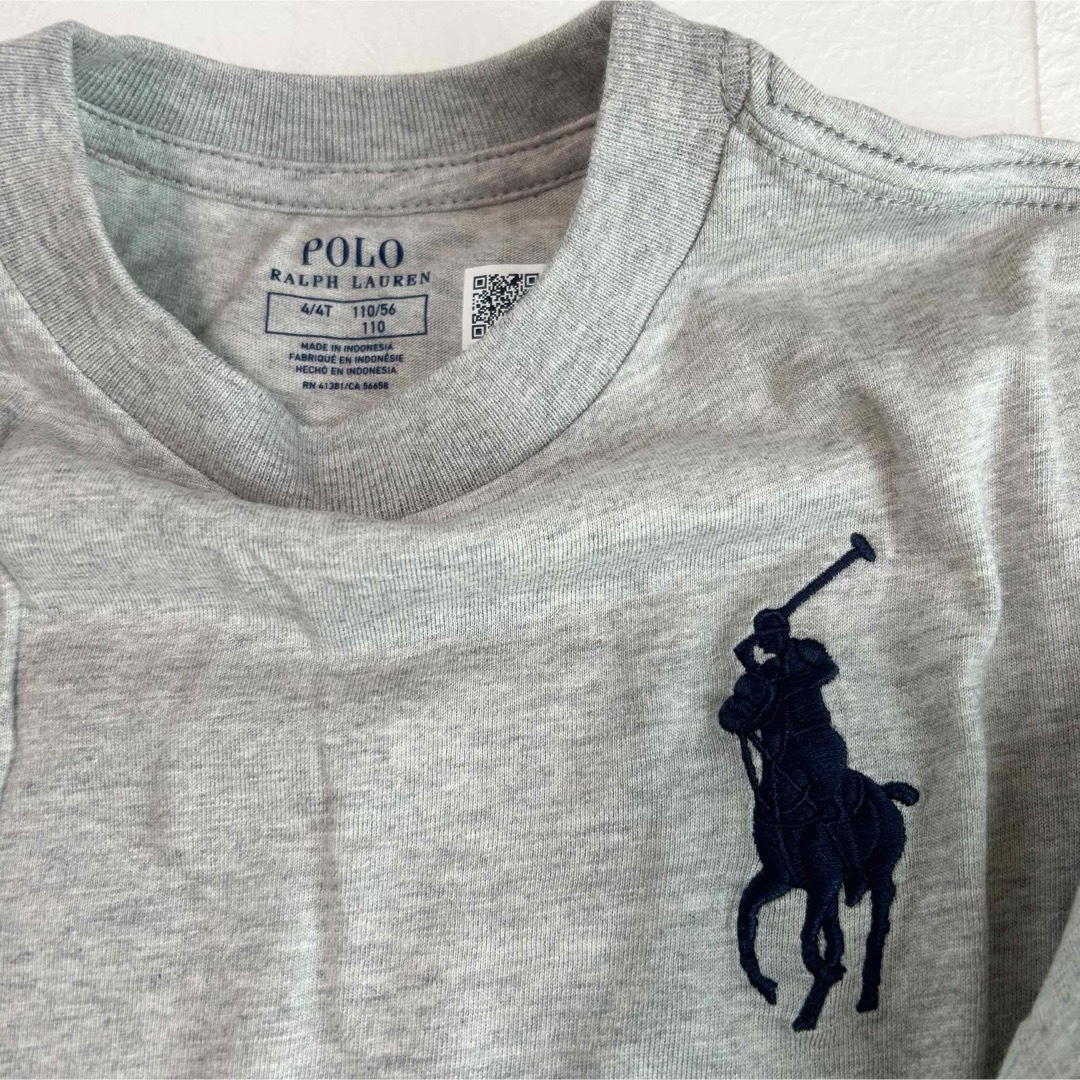 POLO RALPH LAUREN(ポロラルフローレン)の新作◇ラルフローレン ビッグポニー長袖 Tシャツ グレー 4/110 キッズ/ベビー/マタニティのキッズ服男の子用(90cm~)(Tシャツ/カットソー)の商品写真