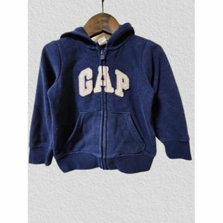 ギャップ(GAP)のギャップ　キッズ　95サイズ　パーカー　ファスナー式　トレーナー　ネイビー(ジャケット/上着)