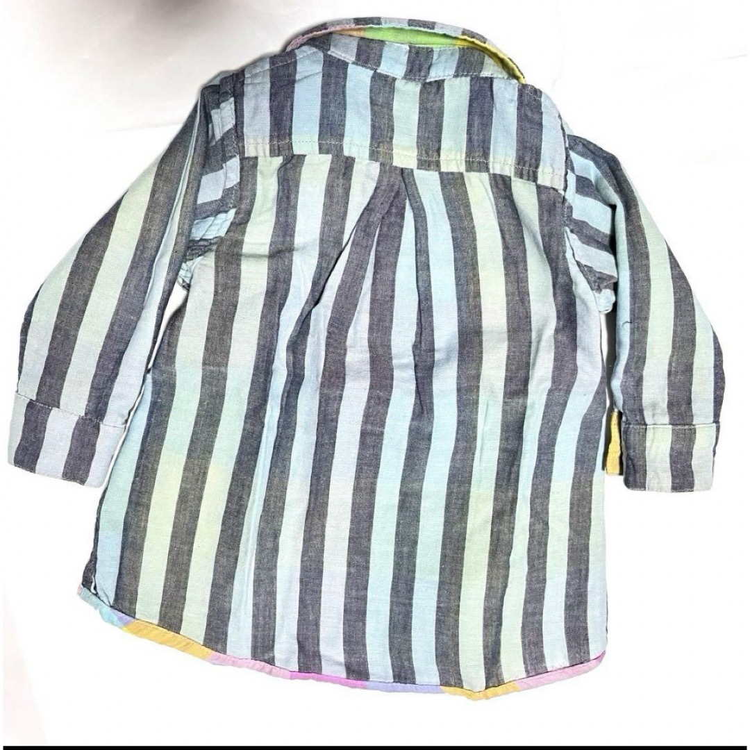 キムラタン(キムラタン)の男の子長袖Tシャツ80かっこいいキムラタン襟付きチェック柄トップスお洒落アウター キッズ/ベビー/マタニティのベビー服(~85cm)(シャツ/カットソー)の商品写真