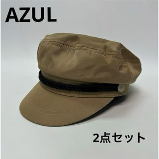 アズールバイマウジー(AZUL by moussy)のAZUL moussy キャスケット　フリー　キャメル　ベージュ　マリンキャッ(キャスケット)