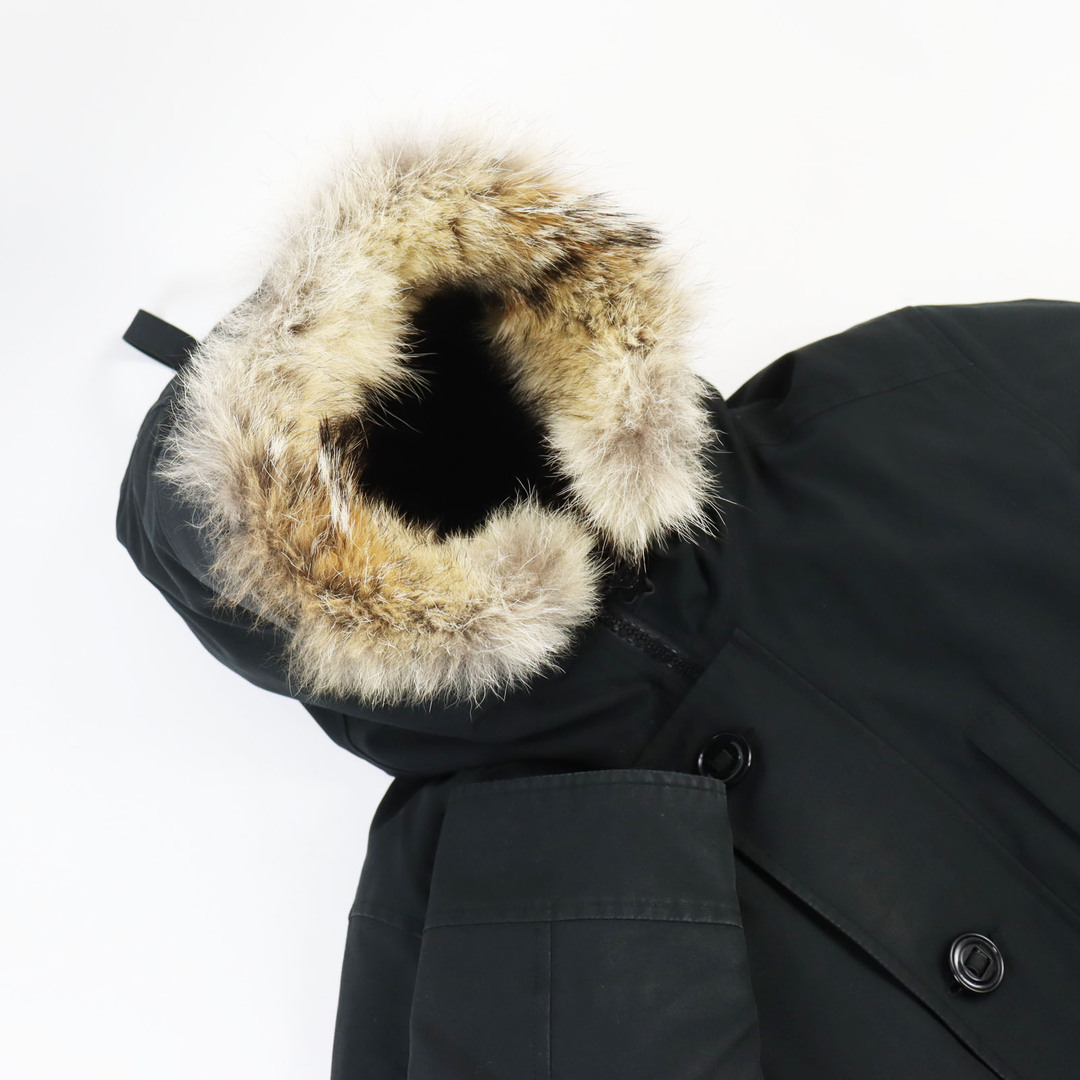 CANADA GOOSE(カナダグース)の良品●CANADA GOOSE カナダグース 3438JM JASPER ジャスパー ファー ロゴワッペン付き フーデッド ダウンジャケット ブラック S カナダ製 正規品 メンズ メンズのジャケット/アウター(ダウンジャケット)の商品写真