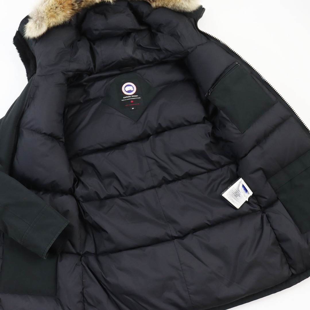 CANADA GOOSE(カナダグース)の良品●CANADA GOOSE カナダグース 3438JM JASPER ジャスパー ファー ロゴワッペン付き フーデッド ダウンジャケット ブラック S カナダ製 正規品 メンズ メンズのジャケット/アウター(ダウンジャケット)の商品写真