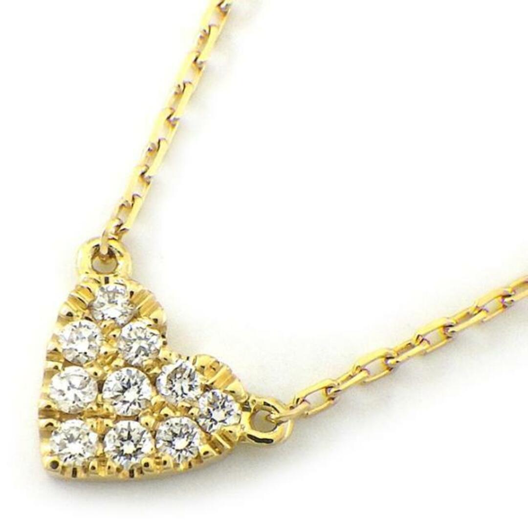 AHKAH - アーカー AHKAH ネックレス ハート パヴェ VC0104010100 ダイヤモンド 計0.05ct K18YG 【中古】