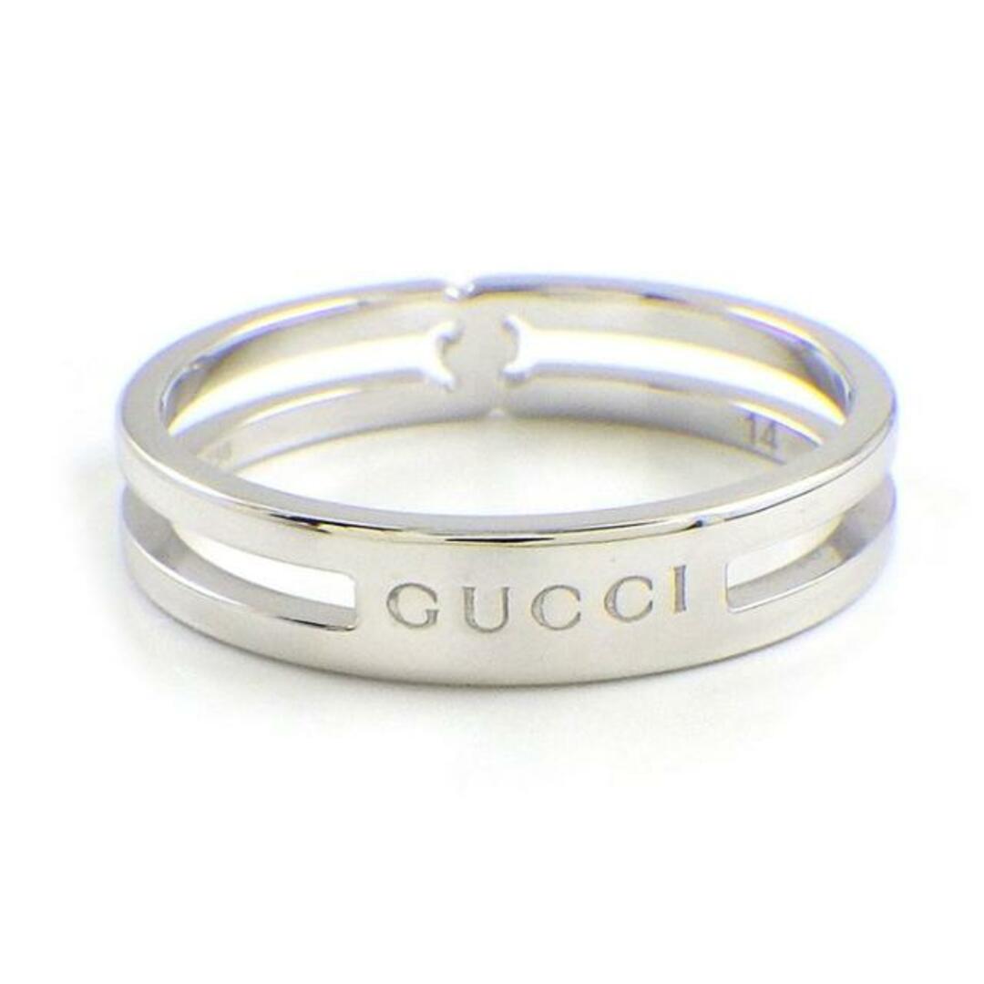 Gucci(グッチ)のグッチ GUCCI リング インフィニティ 日本限定 373512 J8502 9000 幅4.0mmモデル ノットモチーフ K18WG 14号 / #14 【中古】 レディースのアクセサリー(リング(指輪))の商品写真