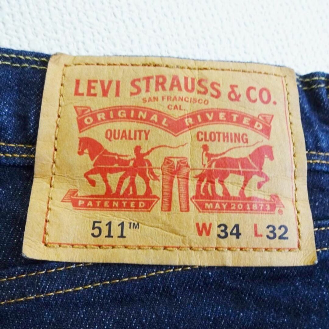 Levi's(リーバイス)のリーバイス　511　W89cm　スリムデニム　ストレッチ　濃藍　Sz.34 メンズのパンツ(デニム/ジーンズ)の商品写真