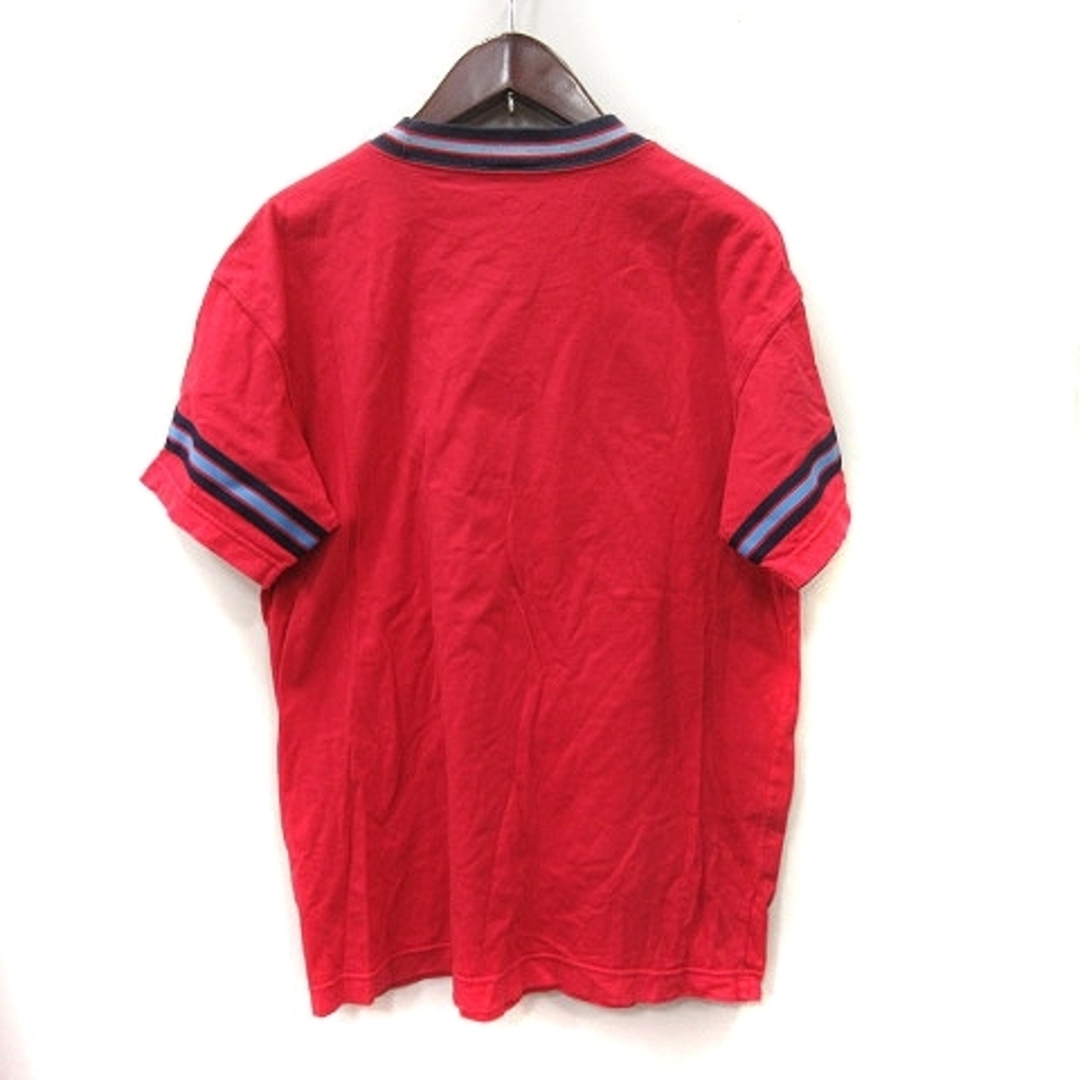 adidas(アディダス)のアディダス Tシャツ カットソー 半袖 S-M 赤 レッド /YI メンズのトップス(Tシャツ/カットソー(半袖/袖なし))の商品写真