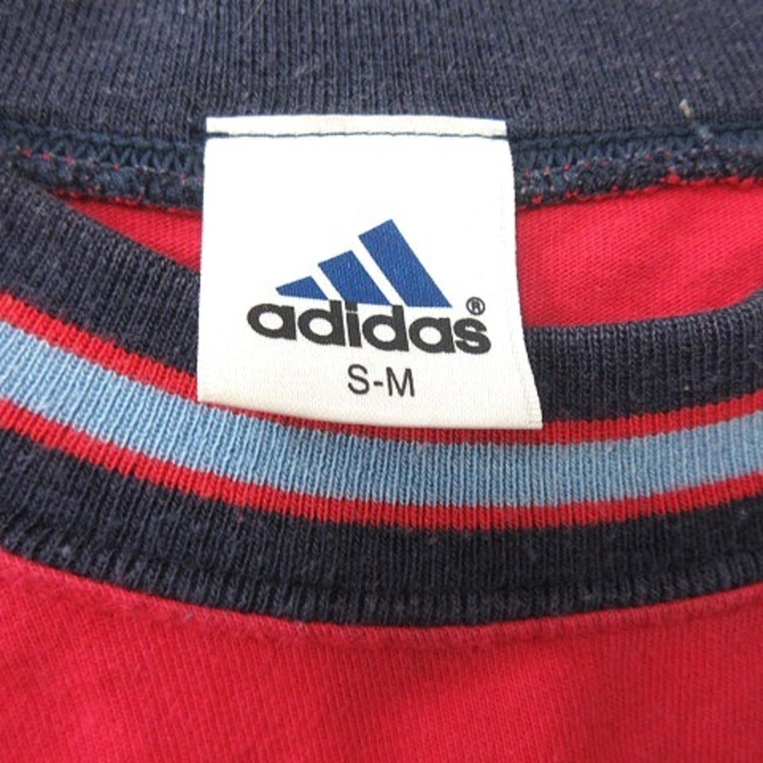 adidas(アディダス)のアディダス Tシャツ カットソー 半袖 S-M 赤 レッド /YI メンズのトップス(Tシャツ/カットソー(半袖/袖なし))の商品写真