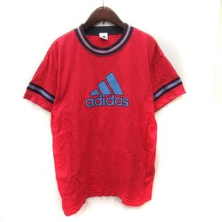 アディダス(adidas)のアディダス Tシャツ カットソー 半袖 S-M 赤 レッド /YI(Tシャツ/カットソー(半袖/袖なし))