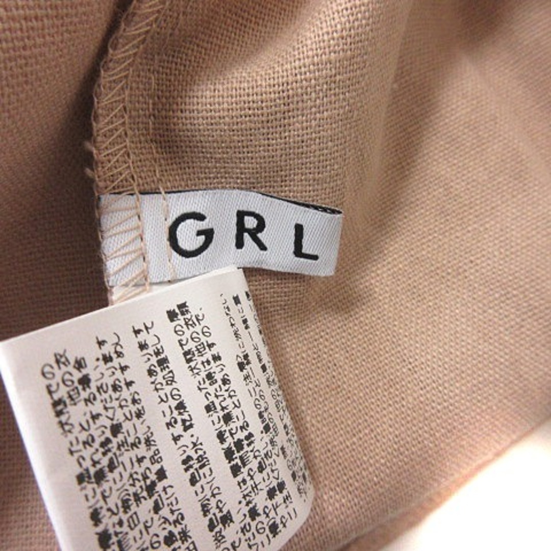 GRL(グレイル)のグレイル シャツ ブラウス ペプラム 七分袖 麻混 リネン混 F ベージュ レディースのトップス(その他)の商品写真