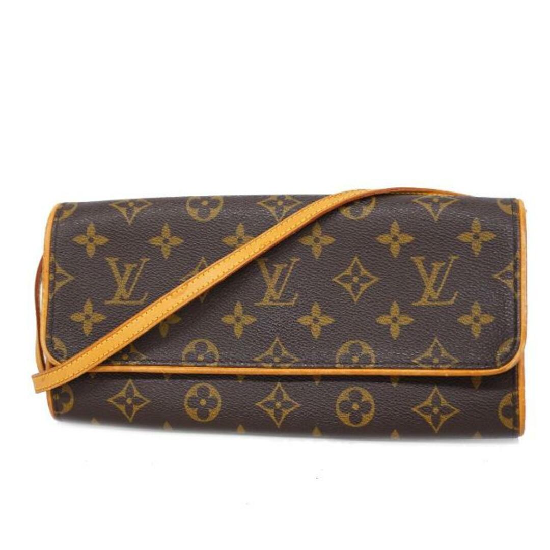 LOUIS VUITTON(ルイヴィトン)の【4ge4392】ルイヴィトン ショルダーバッグ/モノグラム/ポシェットツインGM/M51852/ブラウン【中古】レディース レディースのバッグ(ショルダーバッグ)の商品写真