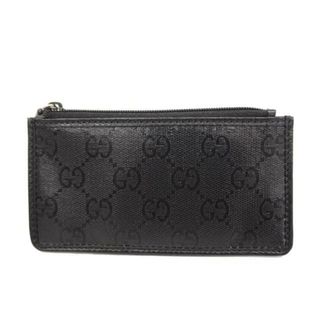 グッチ(Gucci)の【4ge4504】グッチ コインケース/GGクリスタル/760333 2149/レザー/ブラック/シルバー金具 【中古】 メンズ(コインケース)