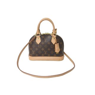 ルイヴィトン(LOUIS VUITTON)のLOUIS VUITTON ルイヴィトン アルマBB ハンドバッグ M53152 モノグラムキャンバス ブラウン ゴールド金具 良品 中古 61634(ハンドバッグ)