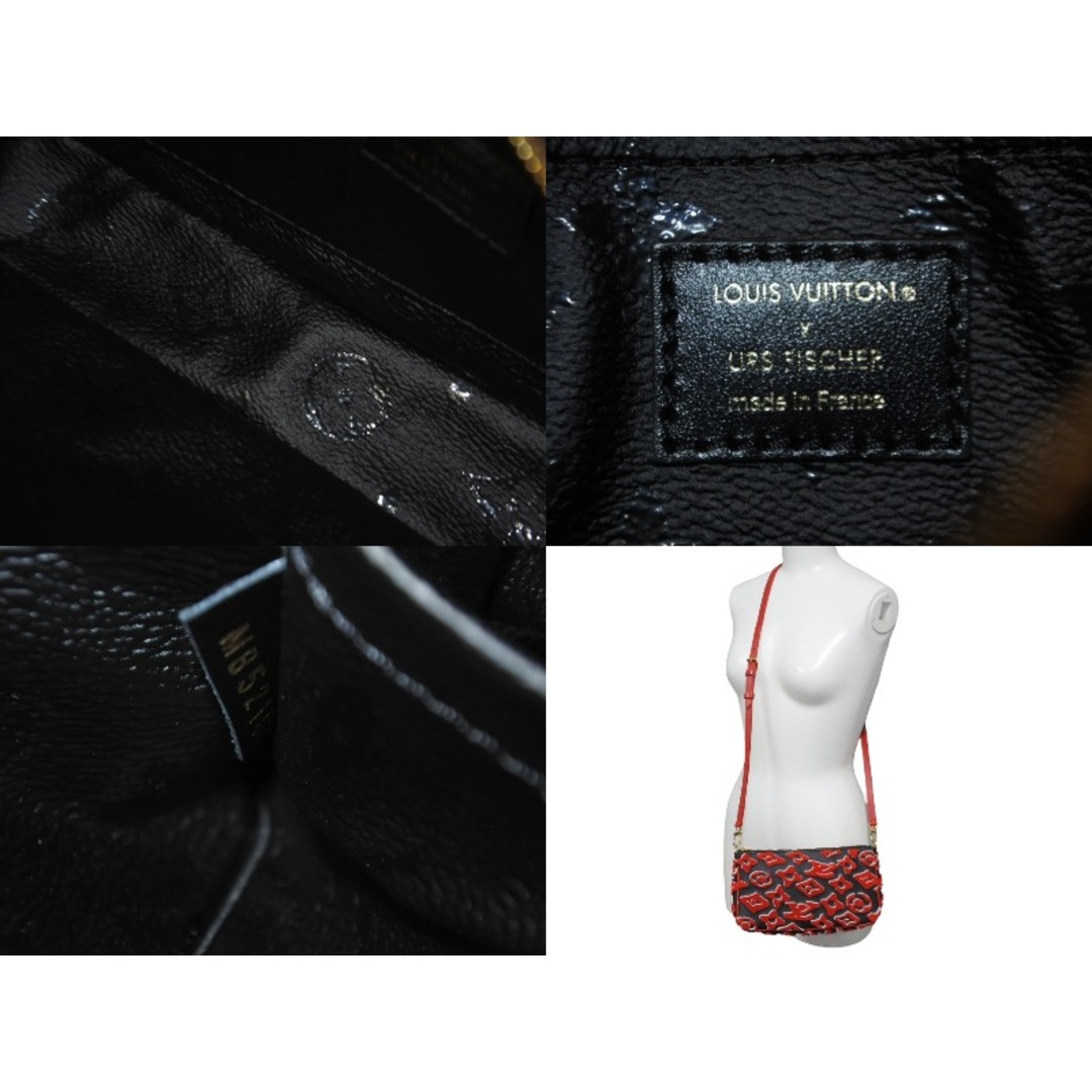 LOUIS VUITTON(ルイヴィトン)のLOUIS VUITTON ルイヴィトン×ウルスフィッシャー ポシェット アクセソワール M45548 タフテッド モノグラム レッド 美品 中古 61650 レディースのファッション小物(ポーチ)の商品写真