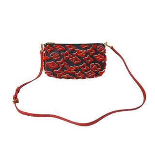 ルイヴィトン(LOUIS VUITTON)のLOUIS VUITTON ルイヴィトン×ウルスフィッシャー ポシェット アクセソワール M45548 タフテッド モノグラム レッド 美品 中古 61650(ポーチ)