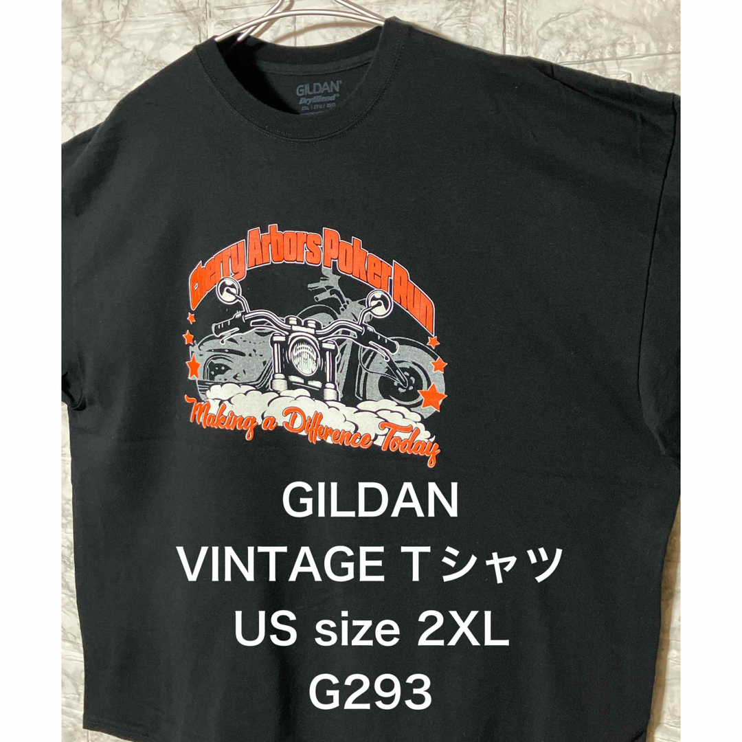 GILDAN(ギルタン)の【レア】US古着 ビッグサイズ 2XLsize GILDAN Tシャツ ブラック メンズのトップス(Tシャツ/カットソー(半袖/袖なし))の商品写真