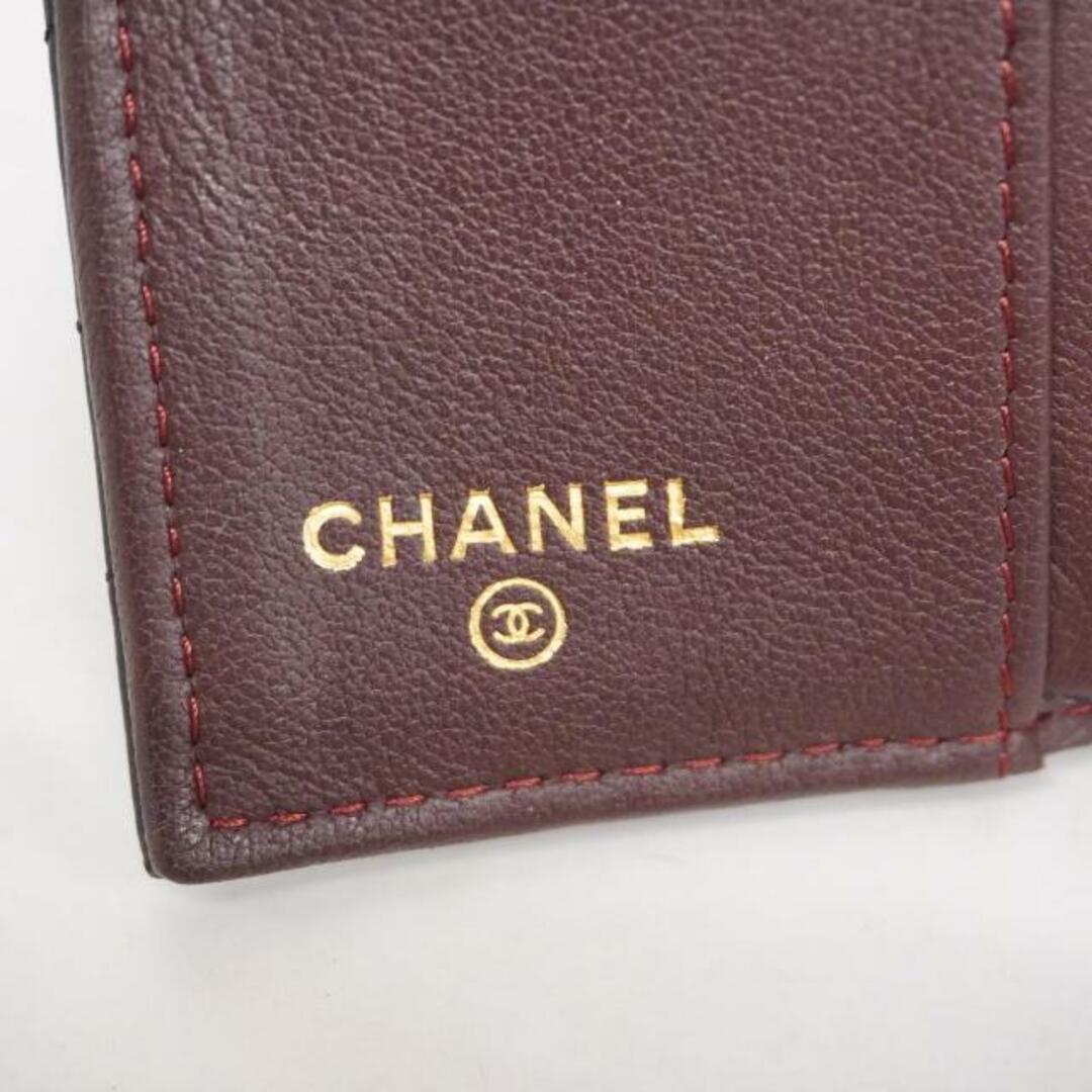 CHANEL(シャネル)の【4ge4347】シャネル 三つ折り財布/マトラッセ/ラムスキン/ブラック/ゴールド金具 【中古】 レディース レディースのファッション小物(財布)の商品写真