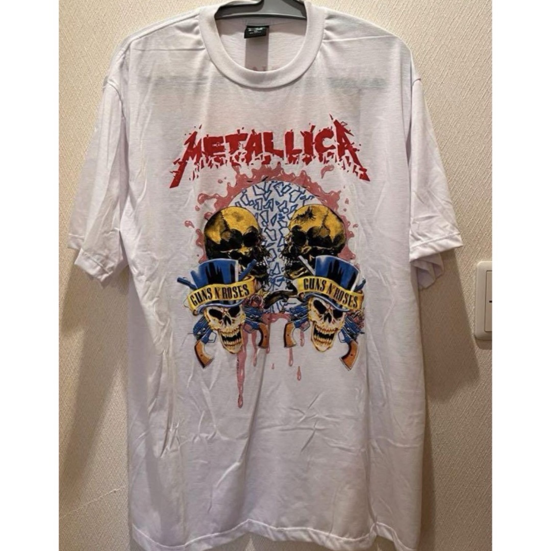 METALLICA(メタリカ)の【希少】メタリカ Metallica guns n' roses tシャツ 白 メンズのトップス(Tシャツ/カットソー(半袖/袖なし))の商品写真