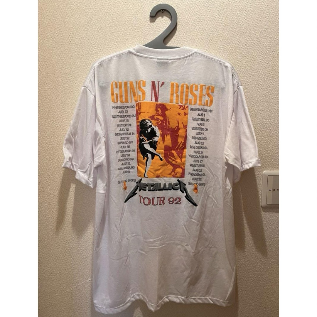METALLICA(メタリカ)の【希少】メタリカ Metallica guns n' roses tシャツ 白 メンズのトップス(Tシャツ/カットソー(半袖/袖なし))の商品写真