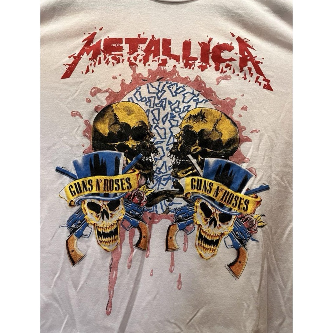 METALLICA(メタリカ)の【希少】メタリカ Metallica guns n' roses tシャツ 白 メンズのトップス(Tシャツ/カットソー(半袖/袖なし))の商品写真