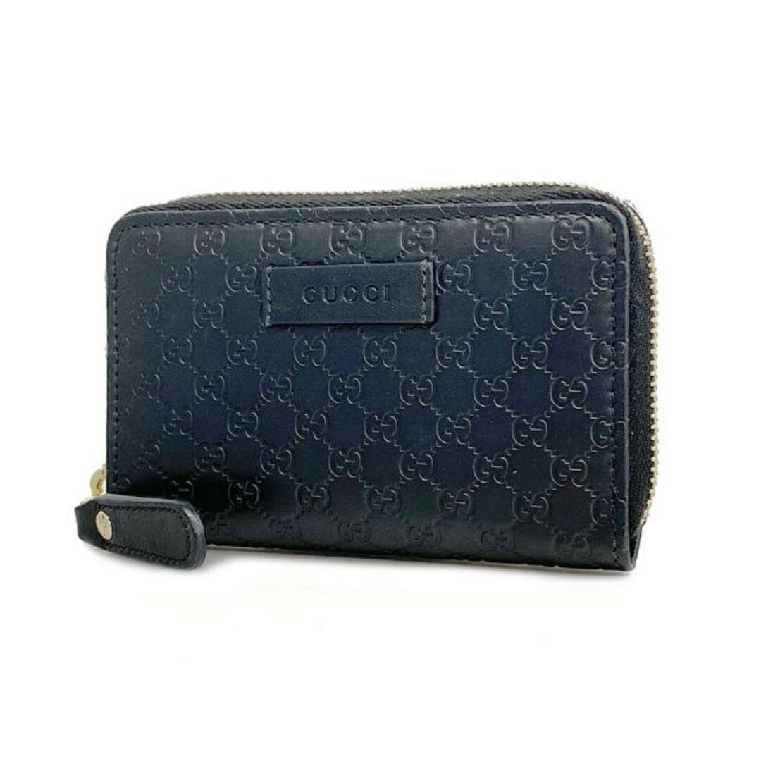 Gucci(グッチ)の★SALE 【4ge4315】グッチ コインケース/マイクログッチシマ/544249 2184/レザー/ブラック/シャンパンゴールド金具 【中古】 レディース レディースのファッション小物(コインケース)の商品写真