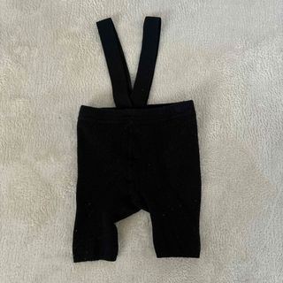 ザラキッズ(ZARA KIDS)の【送料込】ハーフサスペンダーレギンス／ベビー／Sサイズ／ブラック(マタニティタイツ/レギンス)