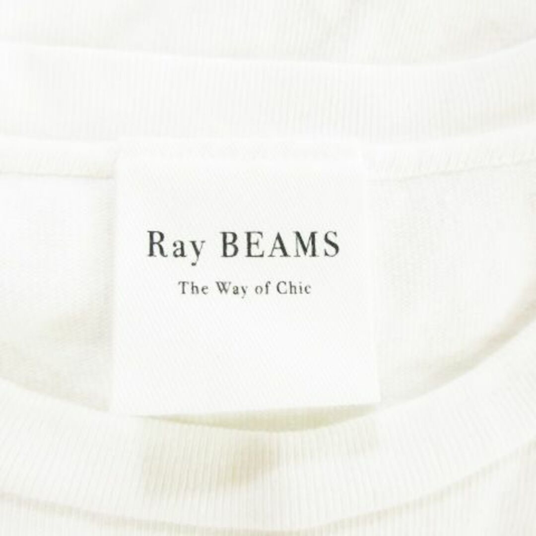 Ray BEAMS(レイビームス)のレイビームス カットソー 半袖 フリル 厚手 綿 白 210628AH2A レディースのトップス(カットソー(半袖/袖なし))の商品写真