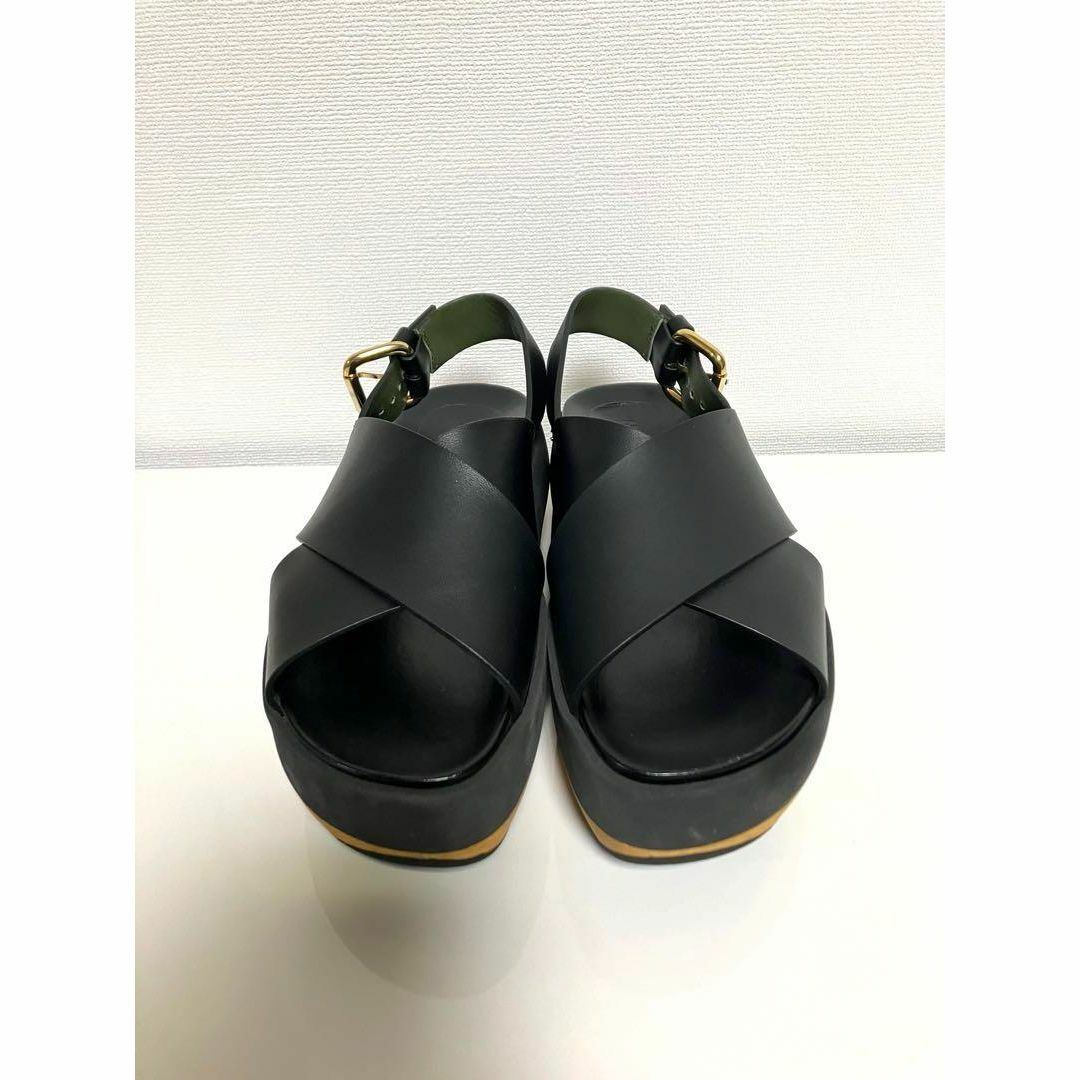 Marni(マルニ)のMarni  マルニ　厚底　サンダル　ウェッジソール　ブラック　黒  クロス レディースの靴/シューズ(サンダル)の商品写真