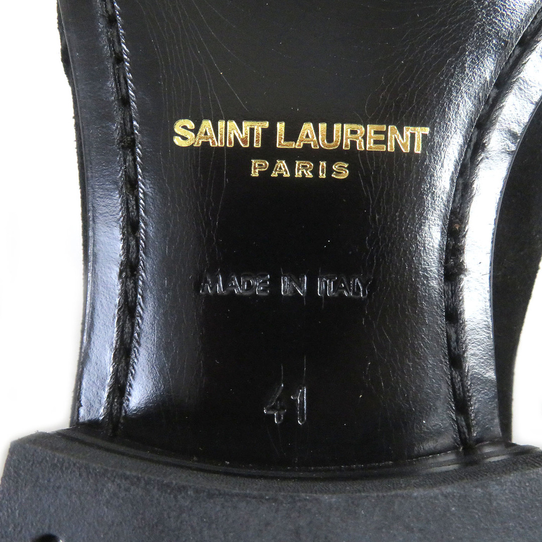 Saint Laurent(サンローラン)の極美品□SAINT LAURENT PARIS サンローランパリ スウェードレザー ベルト付き ジョッパ―ブーツ アンクルブーツ ブラック 41 イタリア製 メンズ メンズの靴/シューズ(ブーツ)の商品写真