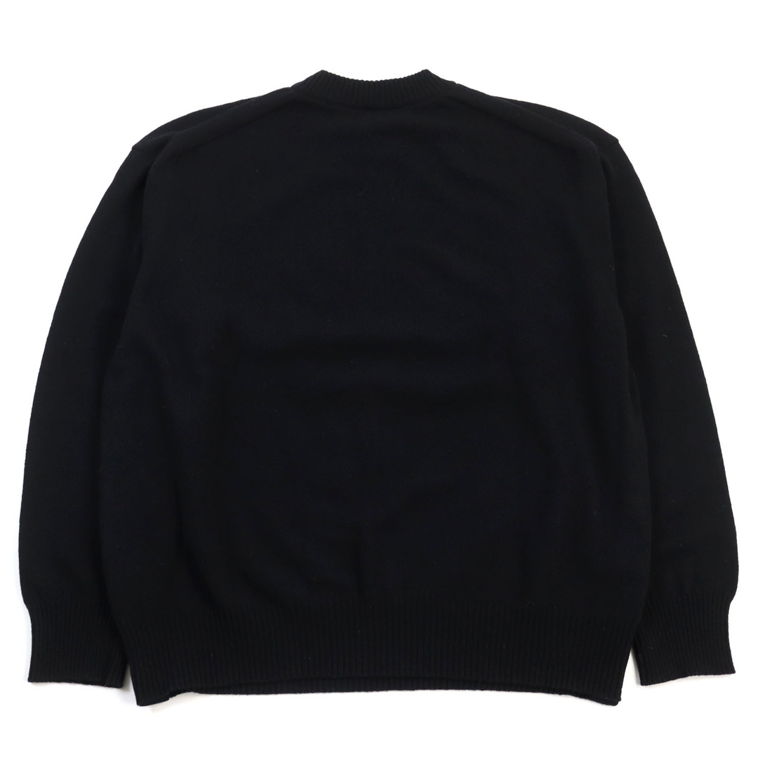 sacai(サカイ)の美品○Sacai サカイ MADSAKI マサキ 22AW 22-0443S ウール100% MADSAKI Embroidery Knit Pullover エンブロイダリー プルオーバー クルーネック ニット/セーター ブラック 3 日本製 正規品 メンズ メンズのトップス(ニット/セーター)の商品写真