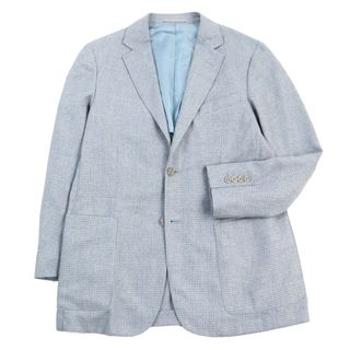 Dunhill - 美品○Dunhill ダンヒル シルク55% BELGRAVIA FIT ベルグレイヴィアフィット シングル 薄手 テーラードジャケット/サマージャケット ブルー系 50 正規品 メンズ