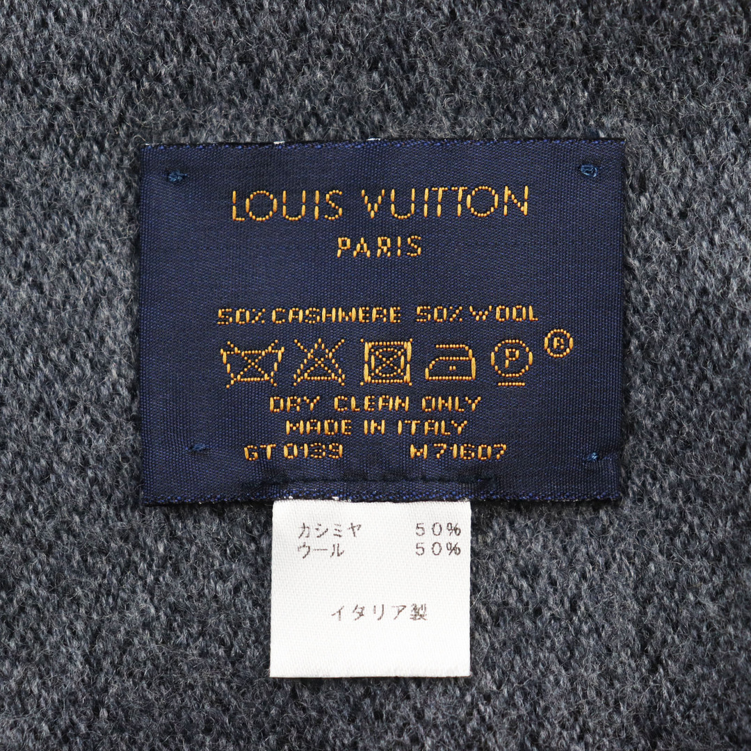 LOUIS VUITTON(ルイヴィトン)の美品○LOUIS VUITTON ルイヴィトン M71607 グラディエント カシミヤ混 エシャルプ・モノグラム グラデーション マフラー グレー系 イタリア製 正規品 メンズ メンズのファッション小物(マフラー)の商品写真