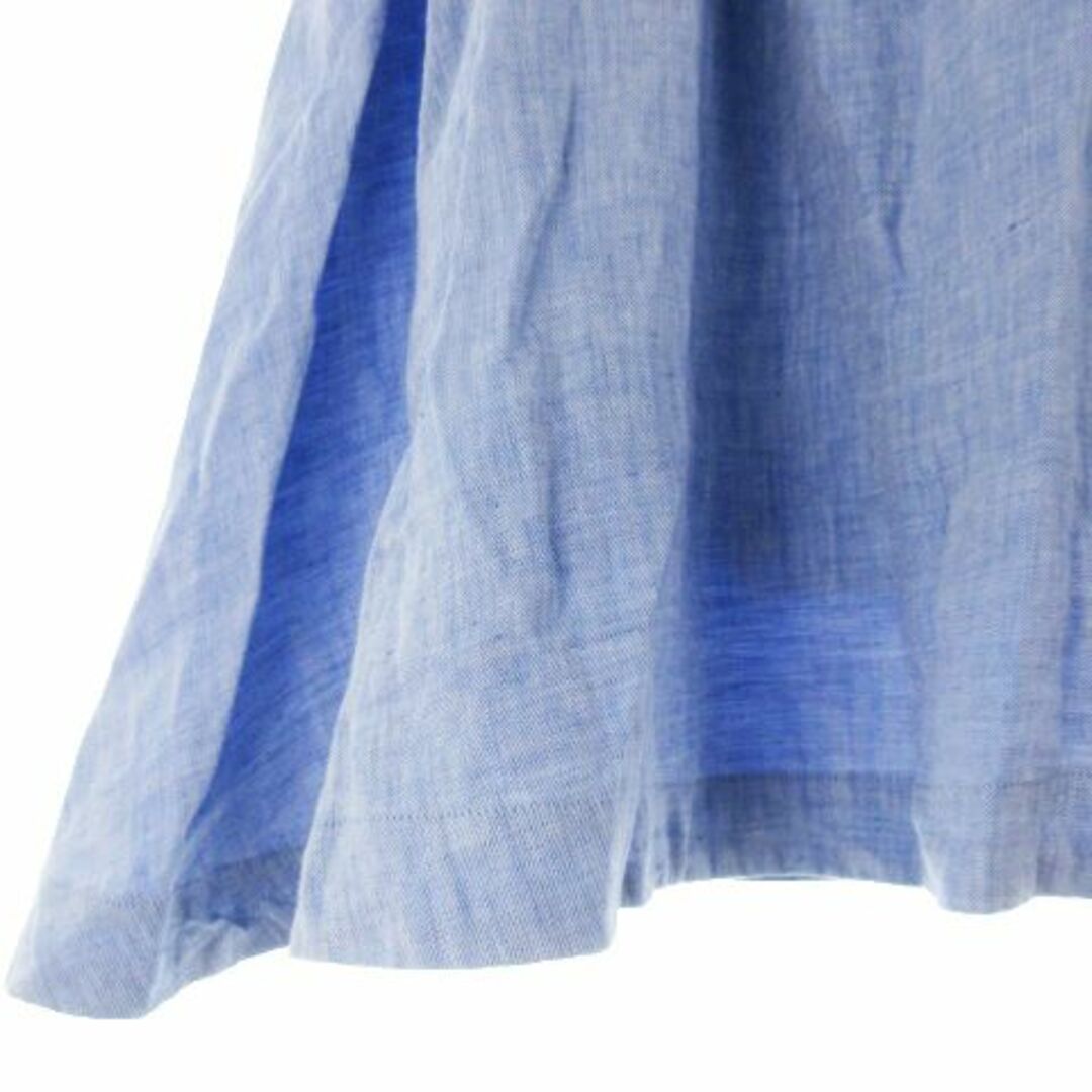 URBAN RESEARCH DOORS(アーバンリサーチドアーズ)のアーバンリサーチドアーズ フレアスカート 麻 ONE 青 210630AH6A レディースのスカート(ロングスカート)の商品写真