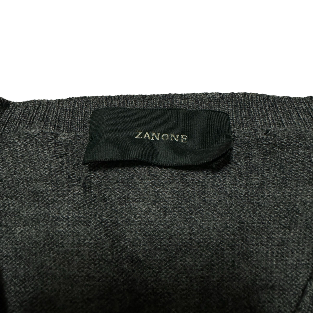 ZANONE(ザノーネ)のZANONE ザノーネ Vネックセーター グレー 44 S相当 イタリア製 メンズのトップス(ニット/セーター)の商品写真