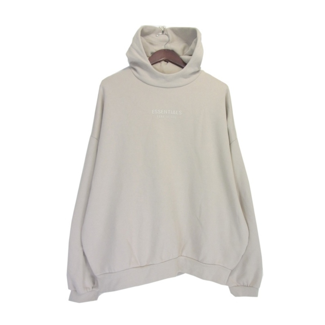 FEAR OF GOD(フィアオブゴッド)のフィア オブ ゴッド エッセンシャルズ FEAR OF GOD ESSENTIALS ■ 23AW 【 SWEAT HOODIE SILVER CLOUD 】 フロント ラバー ロゴ プル オーバー スウェット パーカー n5211 メンズのトップス(パーカー)の商品写真