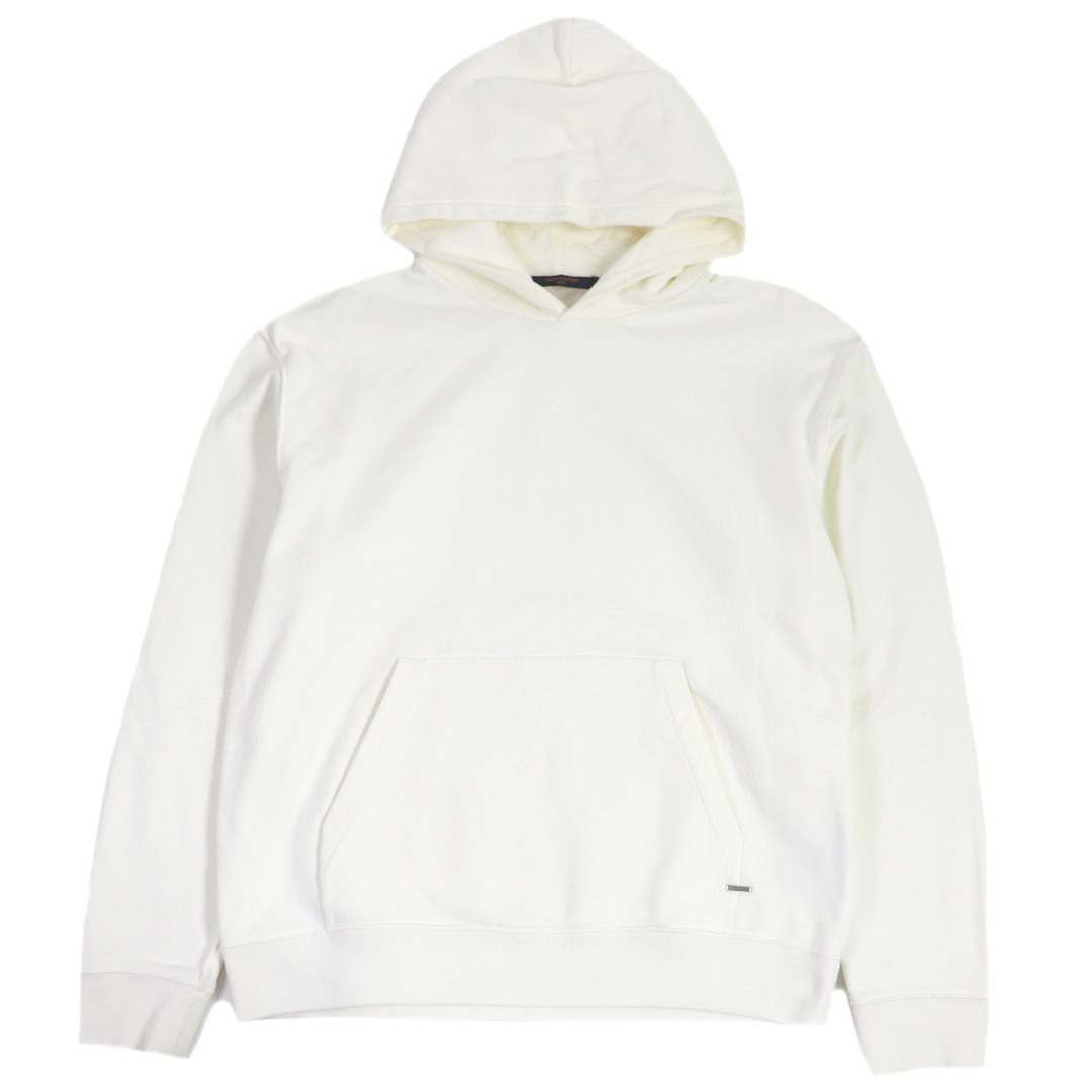 LOUIS VUITTON - 美品□LOUIS VUITTON ルイヴィトン 20SS コットン100% ステープルズエディション インサイドアウト プルオーバーパーカー フーディー ホワイト M イタリア製 正規品 メンズ
