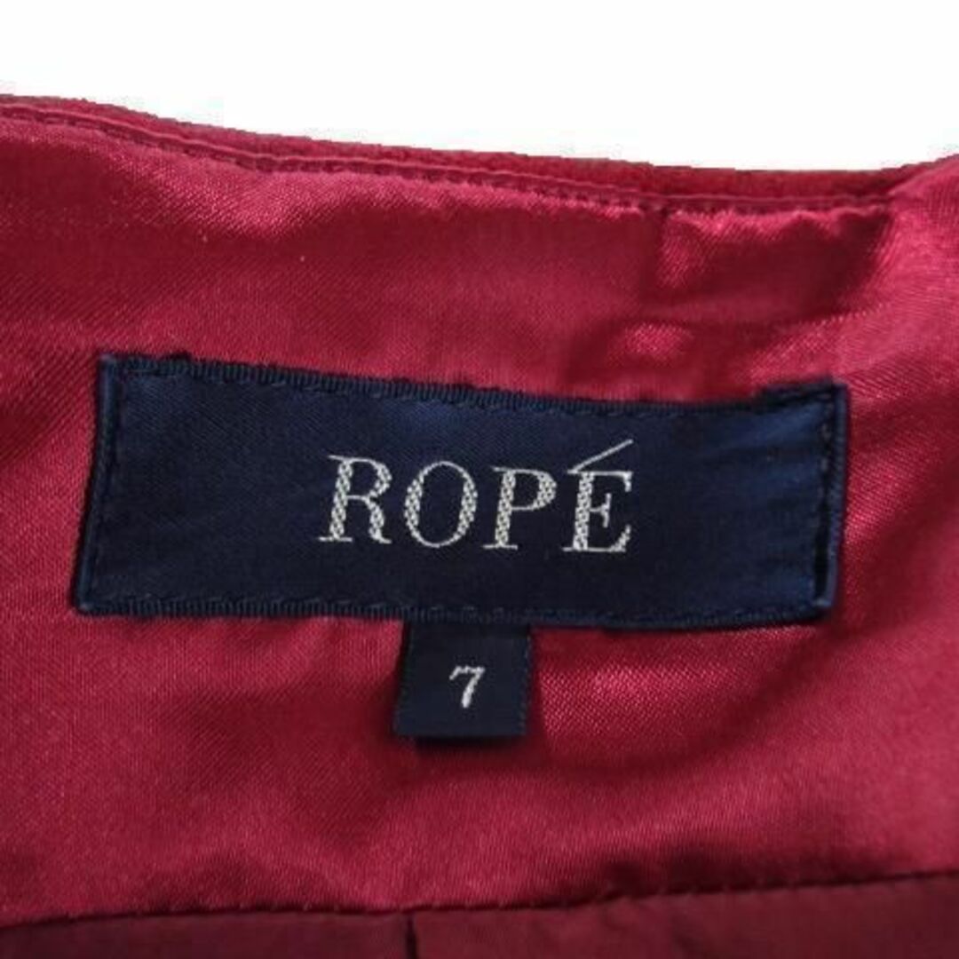 ROPE’(ロペ)のロペ ミニスカート タイト ウール 7 赤 ピンク 211122AH14A レディースのスカート(ミニスカート)の商品写真