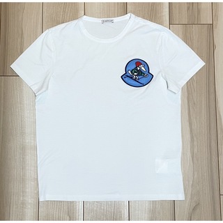 モンクレール(MONCLER)の［新品同様］モンクレール　Tシャツ　ホワイト(Tシャツ/カットソー(半袖/袖なし))