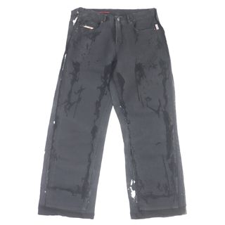 ディーゼル(DIESEL)の極美品□DIESEL ディーゼル JAY PARK ジェイパーク 22AW Peel Off Denim Pants ボタンフライ ピールオフ デニムパンツ ジーンズ ブラック 32 イタリア製 正規品 定価93,500円(デニム/ジーンズ)