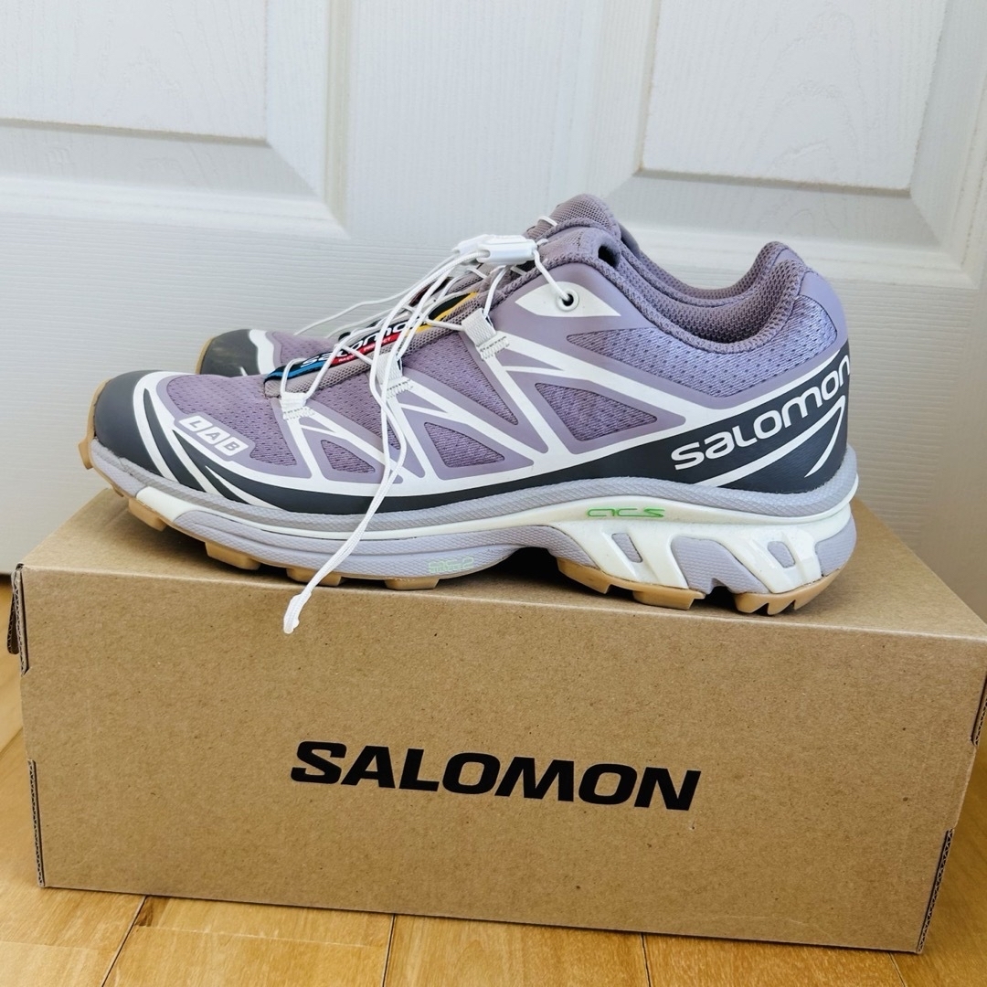 SALOMON(サロモン)のSALOMON XT-6 プラム＆ホワイト　2足セット　西郷どんさま専用 レディースの靴/シューズ(スニーカー)の商品写真