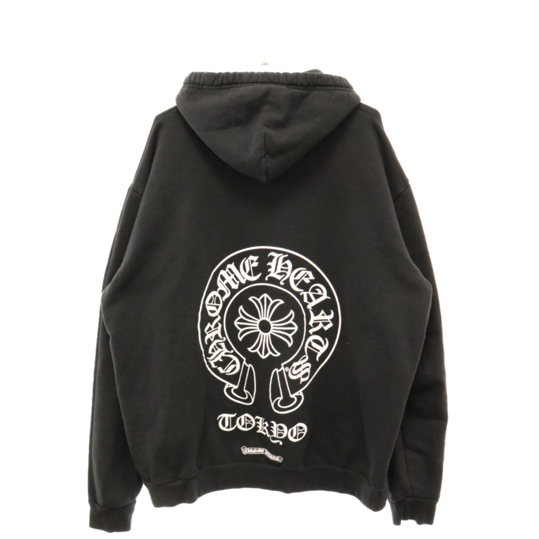 Chrome Hearts(クロムハーツ)のCHROME HEARTS クロムハーツ SWTSHRT PLVR 東京限定ホースシューバックプリントパーカー ブラック/ホワイト メンズのトップス(パーカー)の商品写真