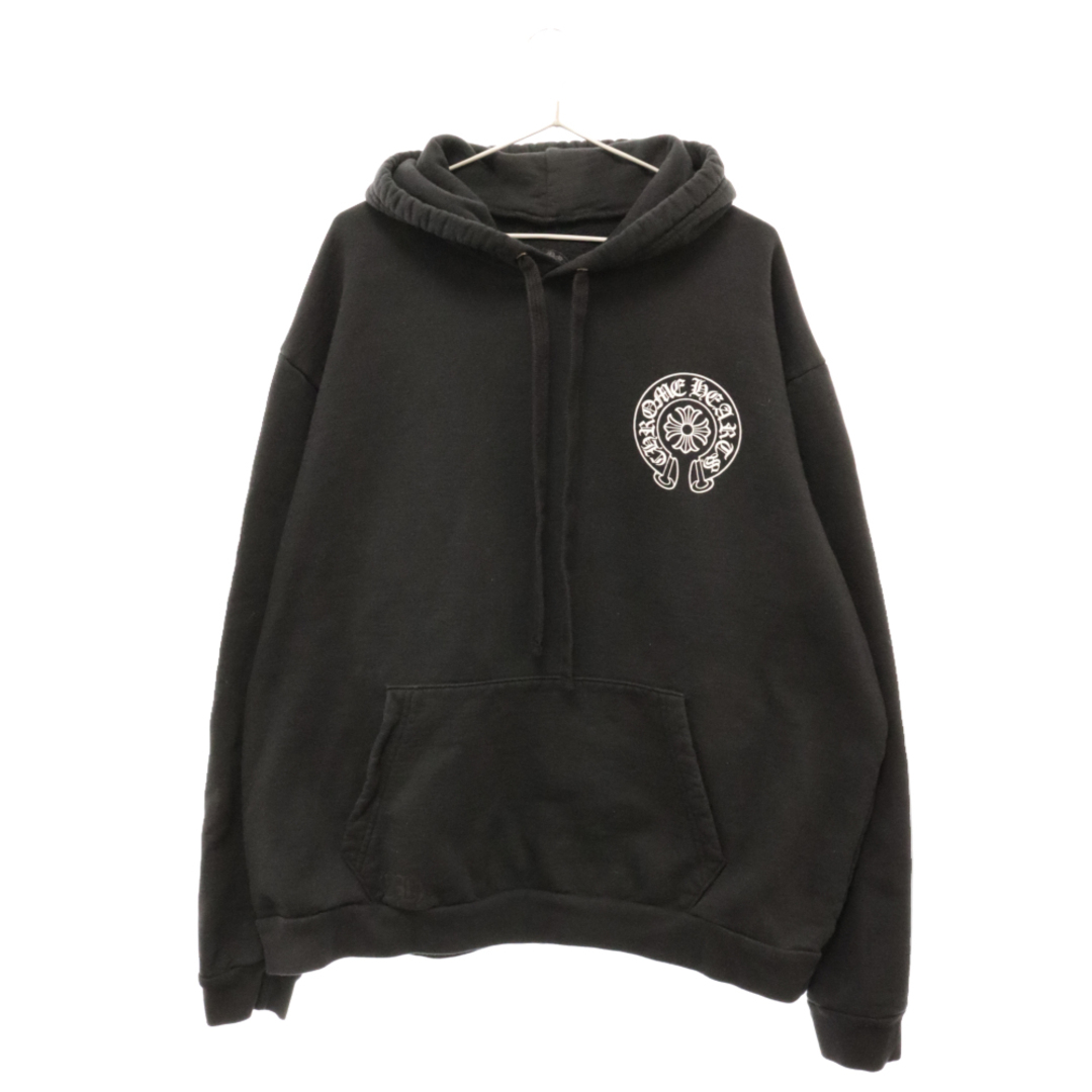 Chrome Hearts(クロムハーツ)のCHROME HEARTS クロムハーツ SWTSHRT PLVR 東京限定ホースシューバックプリントパーカー ブラック/ホワイト メンズのトップス(パーカー)の商品写真