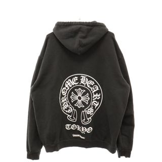 クロムハーツ(Chrome Hearts)のCHROME HEARTS クロムハーツ SWTSHRT PLVR 東京限定ホースシューバックプリントパーカー ブラック/ホワイト(パーカー)