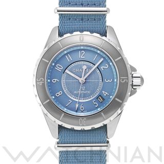 CHANEL - 中古 シャネル CHANEL H4338 ブルー メンズ 腕時計