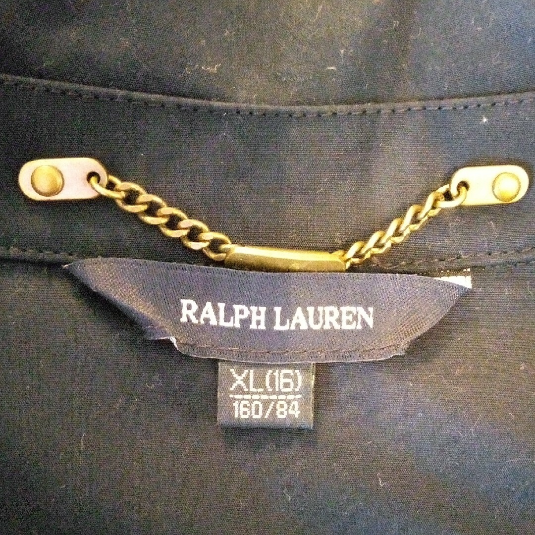 Ralph Lauren(ラルフローレン)のラルフローレン フード付き コットンコート L ネイビー レディースのジャケット/アウター(スプリングコート)の商品写真